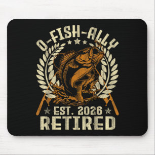 Vintage-Ruhestand Männer pensioniert 2026 Fischer Mousepad