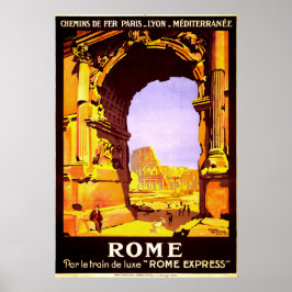 Vintage Ruinen von Rom Italien Reisen Poster