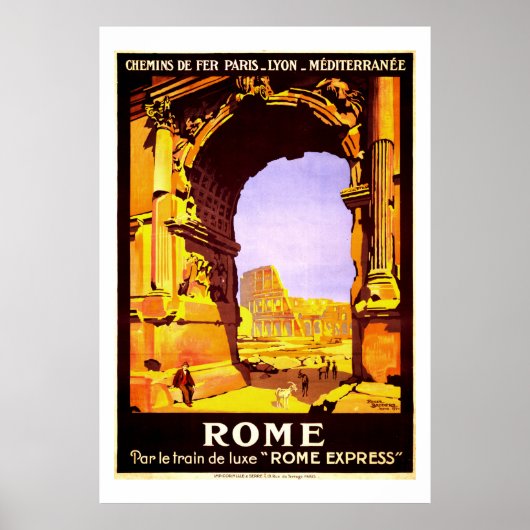 Vintage Ruinen von Rom Italien Reiseplakat Poster (Vorne)