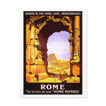 Vintage Ruinen von Rom Italien Reiseplakat