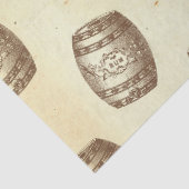 Vintage Rum-Barrels auf Creme-Decoupage Seidenpapier (Detail)
