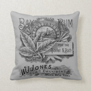 Vintage-Rum-Etikett-Wurfkissen Kissen