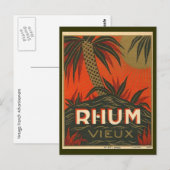 Vintage Rum-Werbung Postkarte (Vorne/Hinten)