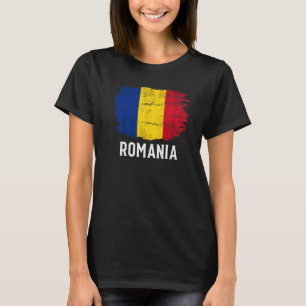 Vintage Rumänien-Flagge für Rumänen T-Shirt