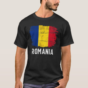 Vintage Rumänien-Flagge für Rumänen T-Shirt