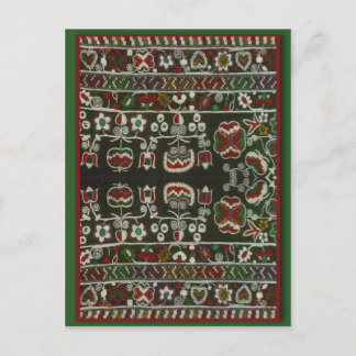 Vintage rumänische Stickerei Postkarte