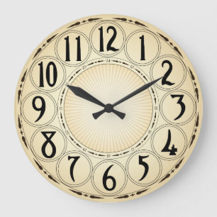 Vintage Rundwand Große Wanduhr
