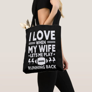 Vintage Running Back Football Husband Wife Sports Tasche