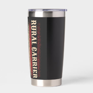 Vintage Rural Carrier USA Flag for Patriotic Mailm Thermobecher