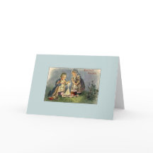 Vintage russisch-ukrainische Ostergrußkarte