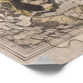 Vintage Russische Dominanz-Karte Poster (Ecke)