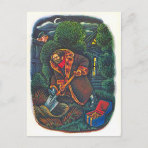 Vintage-russische Illustrationen, Fabeln des Äsop Postkarte