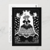 Vintage Russische Jugendstil-Königin und Kupide Postkarte (Vorne/Hinten)