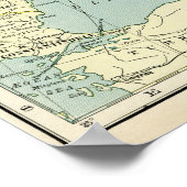 Vintage russische Landkarte Poster (Ecke)