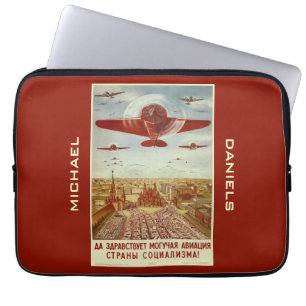 Vintage Russische Luftfahrt individuelle Laptop-Hü Laptopschutzhülle
