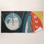 Vintage russische Matchbox-Anzeigen (Start der CCC Strandtuch (Vorderseite)