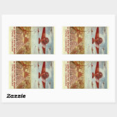 Vintage russische Propagandaaufkleber Rechteckiger Aufkleber (Blatt)