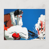 Vintage russische Santa Postkarte (Vorderseite)