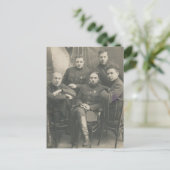 Vintage russische Soldaten Postkarte (Stehend Vorderseite)