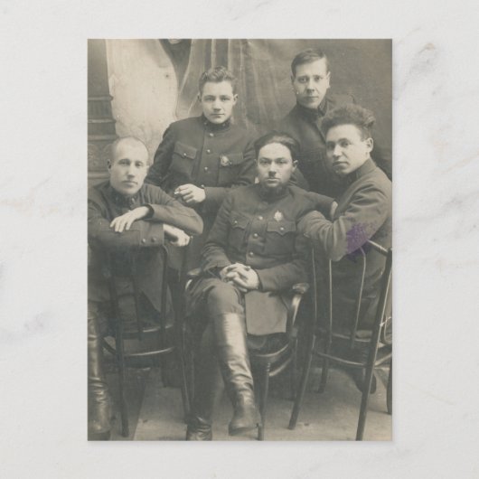 Vintage russische Soldaten Postkarte (Vorderseite)