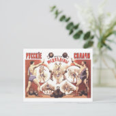Vintage russische Strongmen Postkarte (Stehend Vorderseite)