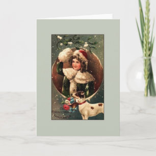 Vintage russische Weihnachtskarte Feiertagskarte