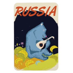 Vintage-Russland-Bär-Reiseposter Magnet