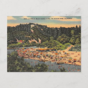 Vintage-Russland-Fluss-Postkarte Postkarte