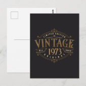 Vintage Rustic 1973 Postkarte (Vorne/Hinten)