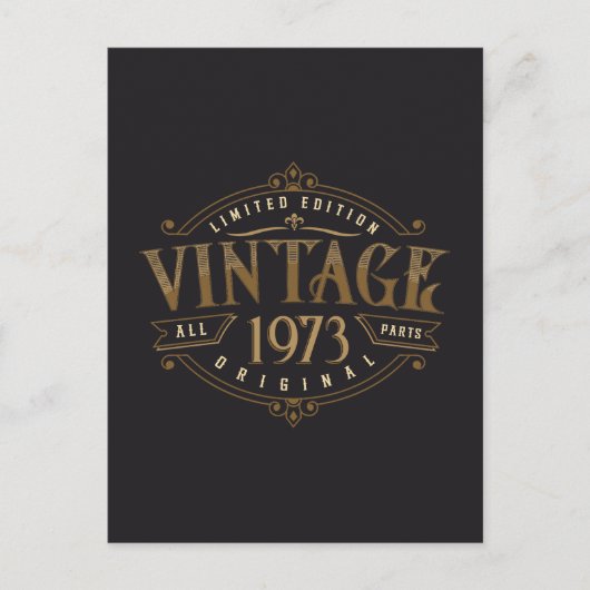 Vintage Rustic 1973 Postkarte (Vorderseite)