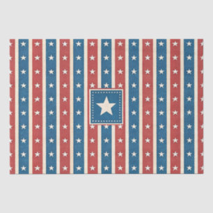 Vintage Rustic Americana Sterne und Streifen Patri Seidenpapier