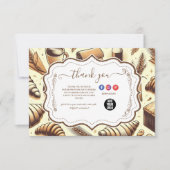 Vintage Rustic Bakery Dankeskarte (Vorderseite)