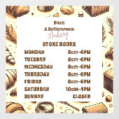 Vintage Rustic Bakery Fensteraufkleber (Blatt)