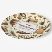 Vintage Rustic Bakery Pappteller (Schrägansicht)