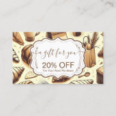 Vintage Rustic Bakery Rabattkarte (Vorderseite)