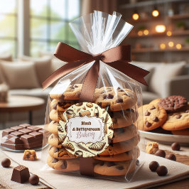 Vintage Rustic Bakery Runder Aufkleber