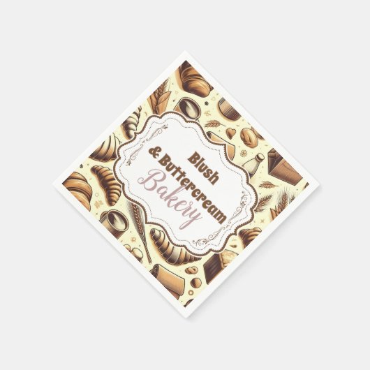 Vintage Rustic Bakery Serviette (Ecke)