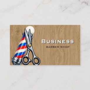 Vintage Rustic Barber Barbershop Geschäftskarte Visitenkarte