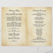 Vintage Rustic Black Flourish Parchment Wedding (Rückseite)