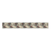 Vintage Rustic Christmas Holiday Ripsband (Vorderseite)