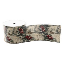Vintage Rustic Christmas Holiday Ripsband