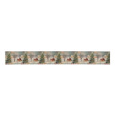 Vintage Rustic Christmas Holiday Ripsband (Vorderseite)