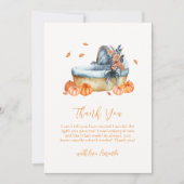 Vintage Rustic Fall Pumpkin Crib Babydusche Dankeskarte (Vorderseite)