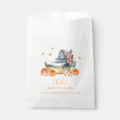 Vintage Rustic Fall Pumpkin Crib Babydusche Geschenktütchen (Vorderseite)