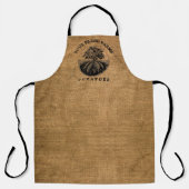 Vintage Rustic Faux Burlap Potato Sack Template Schürze (Vorderseite)