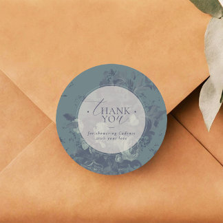 Vintage Rustic Floral Bridal Shower Welcome Sign Runder Aufkleber