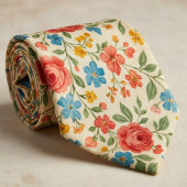 Vintage Rustic Floral  Krawatte