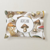 Vintage Rustic Forest Mushrooms Dekokissen (Rückseite)