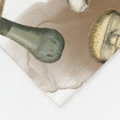 Vintage Rustic Forest Mushrooms Fleecedecke (Ecke)