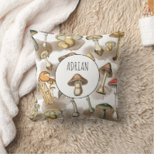 Vintage Rustic Forest Mushrooms